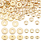 100Pcs 2 Style Brass Beads, Long-Lasting Plated, Flat Round/Disc, Heishi Beads, Real 18K Gold Plated, 4~6x1.5mm, Hole: 1.6~1.8mm, 50pcs/style