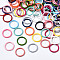 Spray Painted Iron Linking Rings, Quick Link Connectors, Ring, Mixed Color, 10.5x1mm, Inner Diameter: 8mm, about 5000pcs/1000g