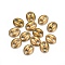 Ion Plating(IP) 304 Stainless Steel Links Connectors, Coffee Bean, Oval, Golden, 9x7x2mm, Hole: 2mm