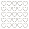 30Pcs 304 Stainless Steel Linking Rings, Heart, Stainless Steel Color, 20x21.5x1.5mm, Hole: 17x13mm