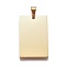 304 Stainless Steel Pendants, Rectangle, Stamping Blank Tag, Golden, 40x25x2mm, Hole: 5x7.5mm