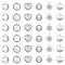 36Pcs 6 Style Alloy Rhinestone Charms, Flat Round with Fish Tail & Heart & Crab & Heart & Moon & Helm, Platinum, 15~17.5x12~14.5x1.5~2.5mm, Hole: 1.6mm, 6Pcs/style