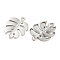 Alloy Pendants, Cadmium Free & Lead Free, Monstera Leaf Charm, Platinum, 42.5x32x3mm, Hole: 3.2mm, about 170pcs/1000g