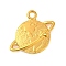 Zinc Alloy Pendants, Earth, Golden, 18x18x2mm, Hole: 2mm