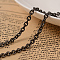 304 Stainless Steel Textured Cable Chains, Unwelded, with Spool, Electrophoresis Black, 4x3x0.8mm, about 32.8 Feet(10m)/roll