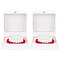 Square PU Leather Bracelet Box, Jewelry Storage Gift Case for Bracelet & Bangle, White, 9.35x9.4x5.4cm