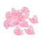 Opaque Acrylic Pendants, Swan Charms, Pink, 40x33.5x15mm, Hole: 3.1mm