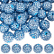 40Pcs Resin Rhinestone Beads, with Acrylic Round Beads Inside, for Bubblegum Jewelry, Light Sky Blue, 20x18mm, Hole: 2~2.5mm