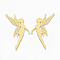 Brass Big Pendants, Fairy, Cadmium Free & Nickel Free & Lead Free, Golden, 58x30x0.3mm, Hole: 1.4mm
