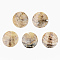 Natural Akoya Shell Pendants, Mother of Pearl Shell Pendants, Flat Round, Camel, 25x2~5mm, Hole: 1.6mm