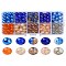 200Pcs 10 Colors Baking Painted & Transparent Spray Painted Glass Beads, Round, Mixed Color, 8~9mm, Hole: 1~1.6mm, 20pcs/color