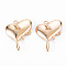 Brass Pendants, Nickel Free, Heart with Arrow, Real 18K Gold Plated, 20x16x6mm, Hole: 1.4mm