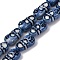 Handmade Porcelain Beads Strands, Shoes, Blue, 20~21x11.5x7~8.5mm, Hole: 2.2mm, about 18pcs/strand, 14.57''(37cm)