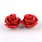 Cinnabar Beads, Rose, FireBrick, 10x10x8mm, Hole: 1.5mm