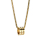 Stylish Stainless Steel Grooved Column Pendant Necklace for Women's Daily Wear, Golden