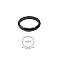 Synthetic Hematite Plain Band Rings, US Size 6(16.5mm)