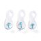 Handmade Lampwork Glass Pendants, Pyrex, Mushroom, Sky Blue, 21~25x9~10mm, Hole: 3~4mm