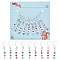 9Pcs 9 Style Acrylic Pendant Stitch Markers, with Brass Leverback Earring Findings, Flat Round, Mixed Color, 4.5cm, 1pc/style