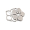 201 Stainless Steel Pendants, Laser Cut, Flower Charm, Stainless Steel Color, 18x24x1mm, Hole: 3x1mm