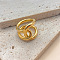 304 Stainless Steel Rings for Women, Real 18K Gold Plated, US Size 8(18.1mm)
