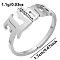 Non-Tarnish Adjustable Stainless Steel Constellations Cuff Ring for Couples, Simple and Personalized Design, Stainless Steel Color, Libra, Inner Diameter: 17mm
