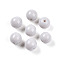 Opaque Solid Color Glass Beads, Round, WhiteSmoke, 8~8.5mm, Hole: 1.2~1.6mm, about 1420pcs/1000g