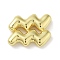Brass Beads, Cadmium Free & Nickel Free & Lead Free, Twelve Constellations, Real 18K Gold Plated, Aquarius, 17x21x5mm, Hole: 3.5x1.5mm