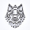 Non-Tarnish 304 Stainless Steel Pendants, Laser Cut, Wolf, Stainless Steel Color, 31.5x22.5x1.5mm, Hole: 1mm