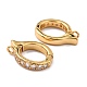 Латунные серьги-кольца из прозрачного кубического циркония ZIRC-I054-10G-2