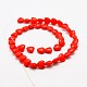 Сердце синтетические бирюзовые бусы нити TURQ-I019-12mm-M-3