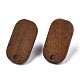 Серьги-гвоздики из орехового дерева MAK-N032-047-3