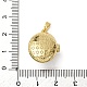 Латунные подвески с микропаве из прозрачного кубического циркония KK-F912-03G-4