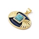 Синтетические бирюзовые подвески KK-U047-20G-01-2