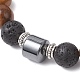 Браслеты из натуральных круглых бусин из мохового агата BJEW-JB11942-3