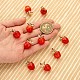 10 шт. яблоко драгоценный камень Шарм кулон кристалл кварц исцеление натуральный камень подвески опал пряжка для ювелирных изделий ожерелье серьги изготовление ремесел JX526F-1