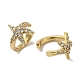 Серьги-каффы из латуни с микропаве из кубического циркония EJEW-R168-43G-02-2