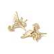 Латунные микропаве прозрачные подвески с фианитом KK-Q031-26G-2