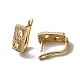Серьги-кольца из латуни с микропаве из кубического циркония EJEW-L271-10KCG-01-2