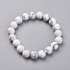 Естественно Howlite стрейч браслеты G-N0273-01-1