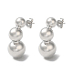 Серьги-гвоздики из латуни с круглым шариком и стойкой EJEW-Q786-05P-1