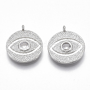 Латунные микро проложить кубического циркония подвески KK-S356-014P-NF