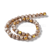 Ручной работы золотые и серебряные бусины Lampwork фольги GLAA-G107-07A-07