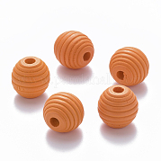 Расписные натуральное дерево улей европейские бусины WOOD-Q040-019A-A06