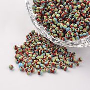 12/0 непрозрачные цвета просачиваться стеклянные бусины SEED-M008-C38