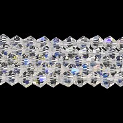 Прозрачные стеклянные бусины гальваническим пряди GLAA-F029-3mm-D13