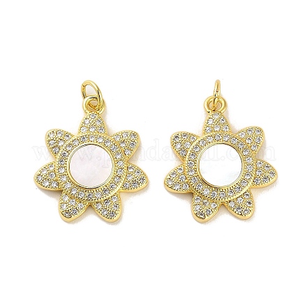 Латунные микропаве прозрачные подвески с фианитом KK-K365-05A-G-1