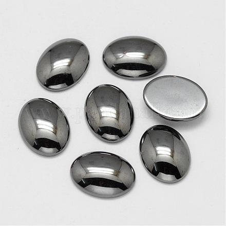 Немагнитные синтетические гематит кабошоны G-P162-04-10x12mm-1