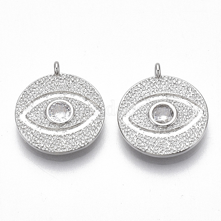 Латунные микро проложить кубического циркония подвески KK-S356-014P-NF-1
