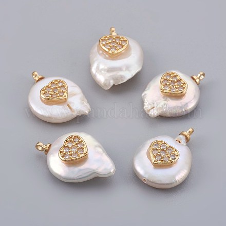 Подвески из натурального пресноводного жемчуга X-PEAR-F008-23G-03-1