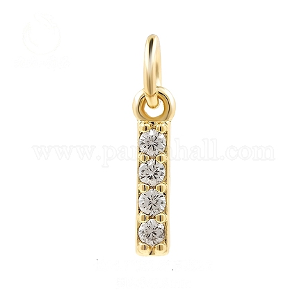 Подвески из латуни с фианитами и переходными кольцами FIND-PW0024-09I-1